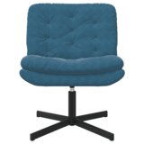 vidaXL stolac za opuštanje s rotacijom plava 63 x 75 x 76 cm baršun | shoptok.hr