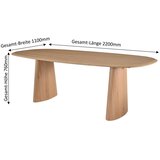MID.YOU JEDILNA MIZA, furnirano hrast naravne barve | Shoptok.si