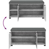  Klupa za hodnik s jastukom Betonski sivi 100 x 38 x 46 cm | shoptok.hr