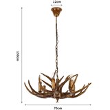  Brilagi - Luster na lancu DEER 6xE14/10W/230V Ø 70 cm, u obliku rogovlja | Eponuda.com