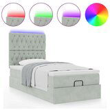 vidaXL Okvir za krevet s madracima svjetlosivi 80x200 cm baršunasti | shoptok.hr