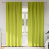 vidaXL Zavese z zavesami 2 pcs Jabolčno zelena 245 x 140 cm Poliester | Shoptok.si