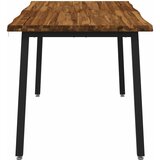  120 x 90 x 75 cm Čvrsto drvo akacije Prirodna i crna Pravokutni | shoptok.hr