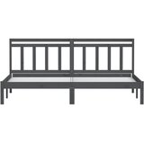  Okvir za krevet od masivne borovine sivi 200 x 200 cm | Eponuda.com