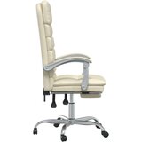  Masažni pisarniški stol krem umetno usnje, (20669239) | Shoptok.si