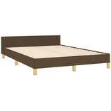  Okvir za krevet bez madraca tamnosmeđi 140 x 190 cm od tkanine | shoptok.hr