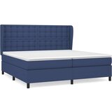  Box spring postelja z vzmetnico modra 200x200 cm blago, (20896377) | Shoptok.si