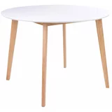 Bonami Essentials blagovaonski stol s okruglom bijelom pločom Vojens, ⌀ 105cm