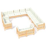  Vrtna sedežna garnitura 13-delna s krem blazinami borovina - - krema - 163.11 - N/A - | Shoptok.si