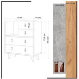  Komoda WITLOF 87x70 cm braon/siva | Eponuda.com