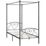  Okvir za krevet s nadstrešnicom sivi metalni 120 x 200 cm | shoptok.hr