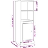 vidaXL Visoka komoda boja hrasta 36x35,5x103,5 cm konstruiranog drva | shoptok.hr