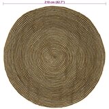  Tepih za područje Crna Ø 210 cm Juta - Crna 210 cm | shoptok.hr