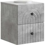  Noćni ormarić za montažu na zid s ladicama 2 pcs Betonska siva | shoptok.hr