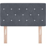 vidaXL Uzglavlje s Kristalnim Dugmetima Tamno Sivo 80 cm Pelo | shoptok.hr