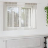 vidaXL Zavese z zavesami 2 pcs Krem 140 x 140 cm Poliester | Shoptok.si