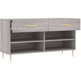 vidaXL Klupa za cipele siva boja hrasta 102x35x55 cm konstruirano drvo | shoptok.hr
