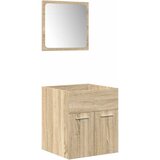  4-dijelni set kupaonskog namještaja boja hrasta sonome drveni Smeđa 41 x 38.5 x 46 cm | shoptok.hr