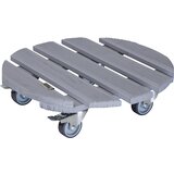 Wagner Pomični podstavek za lončnice CREO, nosilnost 200 kg, masiven les, Ø 380 mm, kolo s Ø 50 mm | Shoptok.si