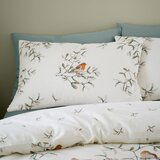 Catherine Lansfield Kremno bela enojna flanelna posteljnina 135x200 cm Mistletoe Robins – | Shoptok.si