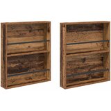  Polica za časopise s policom 2 pcs Staro drvo 60 x 12 x 70 cm | shoptok.hr