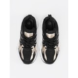 Shelvt Black women's sneakers with gold inserts | shoptok.hr
