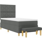  Krevet s opruga kutije Tamno siva 200 x 90 cm tkanina | shoptok.hr
