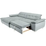 CARRYHOME KOTNA SEDEŽNA GARNITURA, mikrovlakna platinaste barve | Shoptok.si
