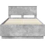  Krevetna konstrukcija s uzglavljem Betonska siva 120 x 190 cm | shoptok.hr