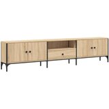 TV ormarić s ladicom boja hrasta 200x25x44 cm konstruirano drvo | shoptok.hr