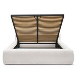 Bobochic Paris Bijeli tapecirani bračni krevet s prostorom za odlaganje s podnicom 140x190 cm Orlane – | shoptok.hr