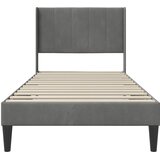  Krevetna konstrukcija Tamnosiva 100 x 200 cm Baršun | shoptok.hr