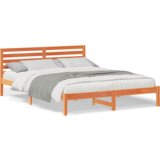  Konstrukcija postelje z vzglavjem Voskast rjav 160 x 220 cm, (5000128026) | Shoptok.si