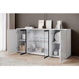 Livetastic Komoda Caro, Bela, Visoki Sijaj | Shoptok.si