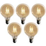 LUEDD Komplet 5 E27 3-stopenjska zatemljiva LED žarnica zlata G95 4W 450lm 2700K Cene