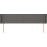  Uzglavlje s ušima sivo 203x16x78/88 cm od umjetne kože | shoptok.hr
