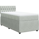 Maison Chic Box spring postelja - Vzmetna postelja z vzmetnico svetlo siva 90x200 cm žamet SL18148, (21894396) | Shoptok.si