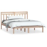 vidaXL Posteljni okvir iz trdne borovine 140x190 cm, (20906300) | Shoptok.si
