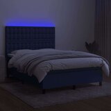  Krevet box spring s madracem LED plavi 140x190 cm od tkanine | shoptok.hr