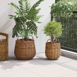  Košara za rože s shranjevanjem 2 pcs Rjava Ratan Lacak, (5000285953) | Shoptok.si