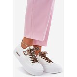 Boto Women's sneakers on a chunky platform with decorative lacing white Zidora | shoptok.hr
