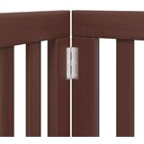 vidaXL Ograda za pse z vrati zložljiva 15 panelov rjava 750 cm les | Shoptok.si