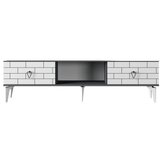 Hanah home TV komoda Varna, 150x44,6x29,6 cm, Antracit-Bijela | Eponuda.ba