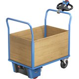 eurokraft pro ploski voziček z električnim pogonom, 4 visoke stene iz mdf, dxšxv 1420 x 700 x 1300 mm | Shoptok.si