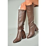 Fox Shoes Brown Women's Low Heeled Daily Boots | Shoptok.si