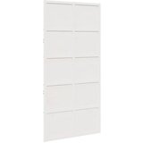 vidaXL hlevska vrata bela 100x208 cm trdna borovina, (21325562) Cene