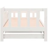  Izvlečna dnevna postelja bela 2x(90x200) cm trdna borovina, (20787813) | Shoptok.si