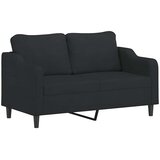  3-dijelni set sofa s jastucima crni od tkanine | Eponuda.com