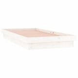  LED okvir kreveta bijeli 90 x 190 cm mali od masivnog drva | shoptok.hr
