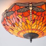Endon 70721 - Plafonsko svetlo Tiffany DRAGONFLY 2xE27/60W/230V prečnik 41 cm | Eponuda.com
